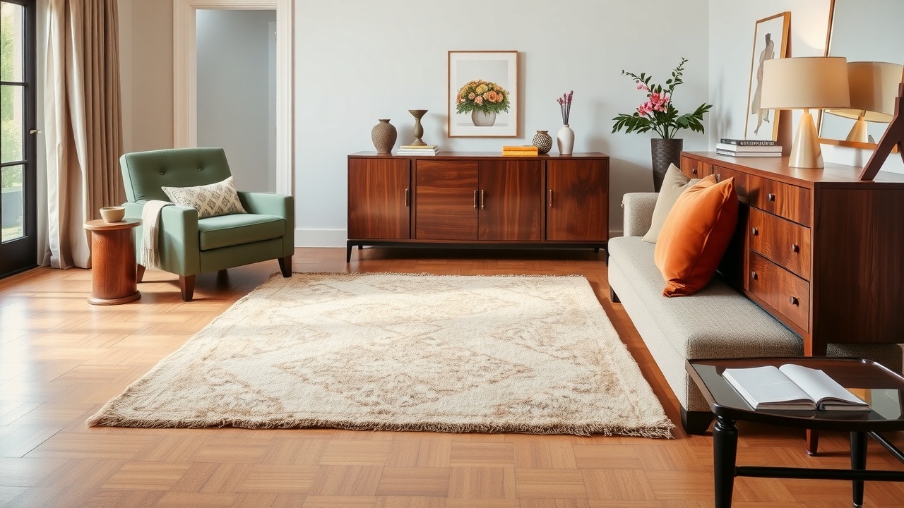 Covoare bej pentru living elegant și confortabil