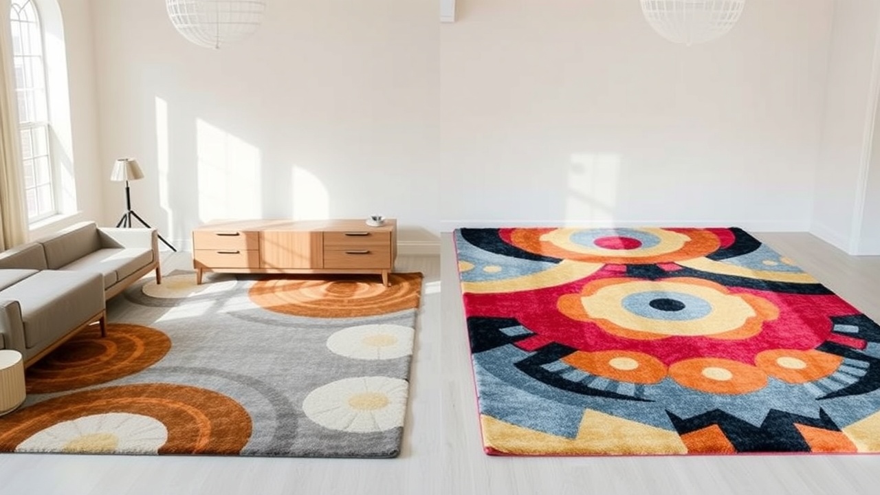 Covoare moderne pentru living: stiluri, materiale și dimensiuni