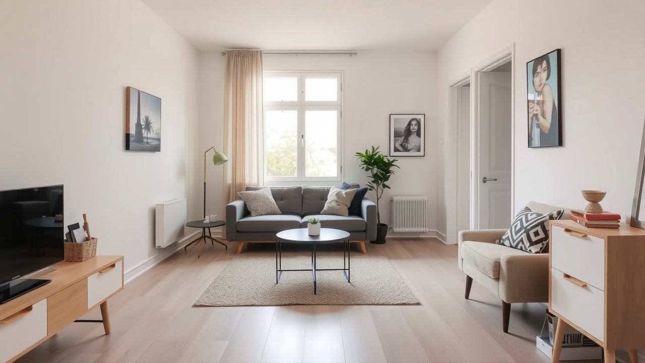 Covor dimensionat pentru living mic