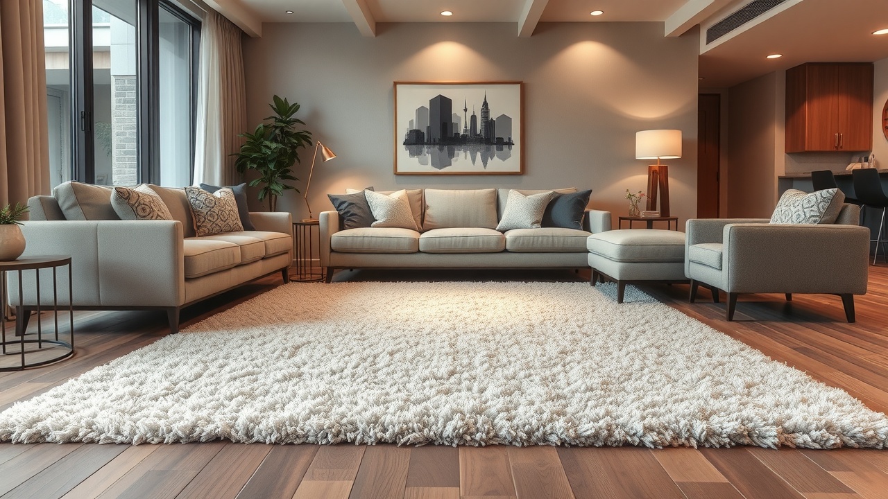 Covor living modern subdimensionat sub grupare canapea — greșeală frecventă de alegere